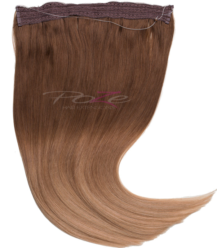 Poze Standard Draht- & Clip-Extensions - 7BN/10B Sandbraun Balayage