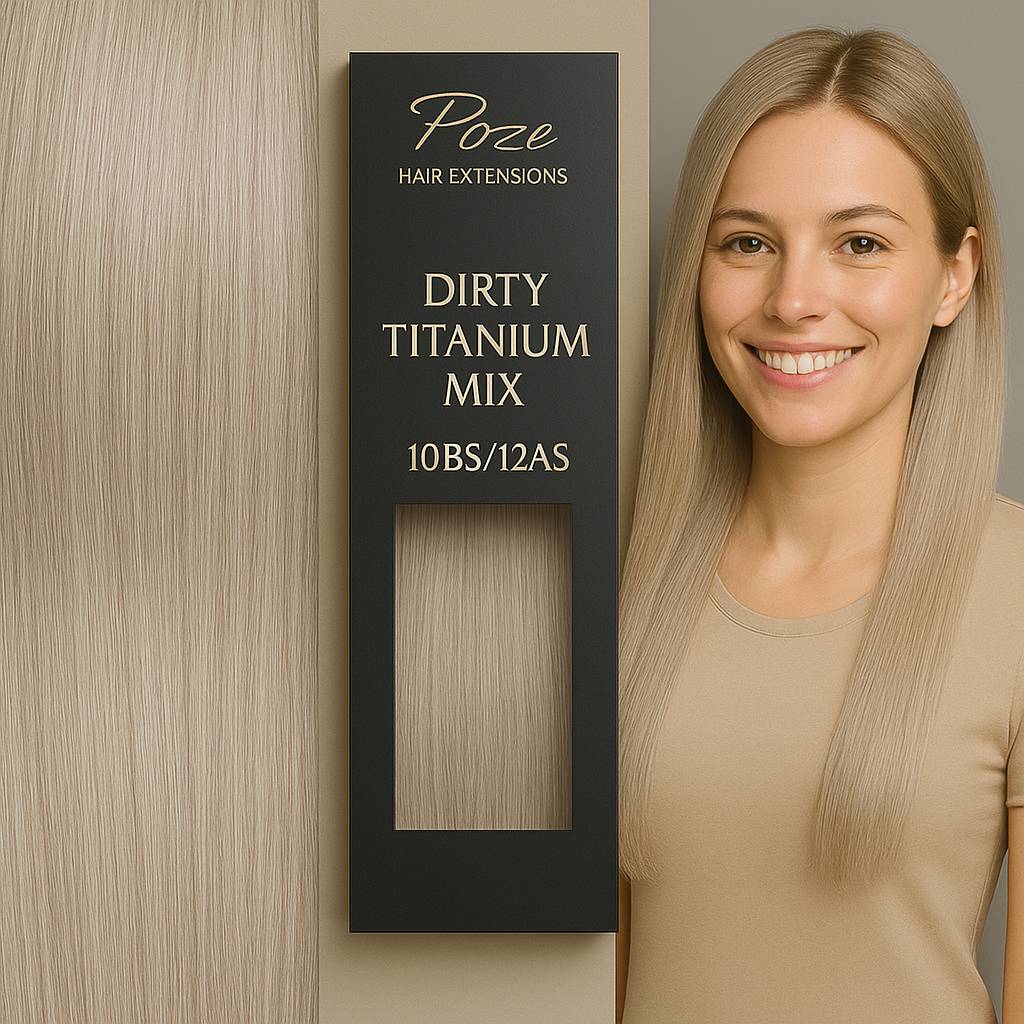 Poze Standard Draht- & Clip-Extensions - 10BS/12AS Schmutziges Titan-Mix