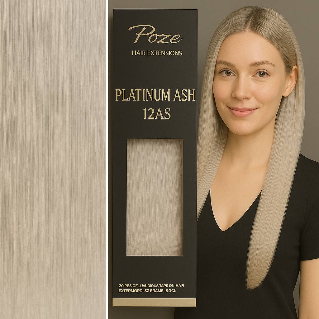 Poze Standard Draht- & Clip-Extensions - 12AS Platin Asch