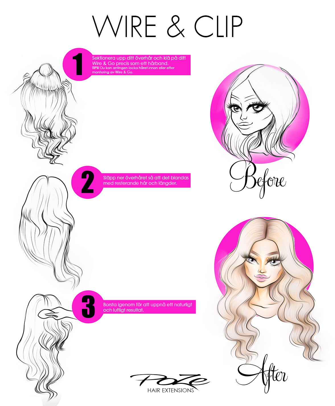 Poze Standard Draht- & Clip-Extensions - 8A/10NV Asch-Mix
