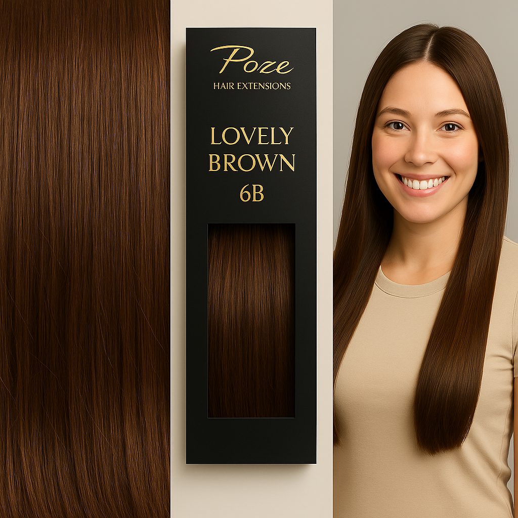 Poze Standard Draht- & Clip-Extensions - 6B Schönes Braun
